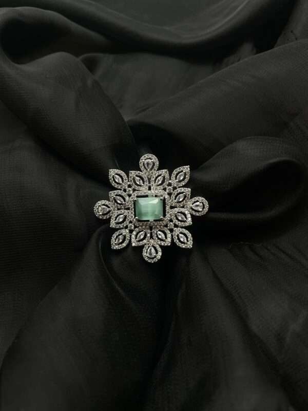 AD Zircon Sun-Flower Ring - Image 4