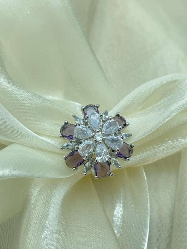 AD Zircon Flower Ring - Image 5