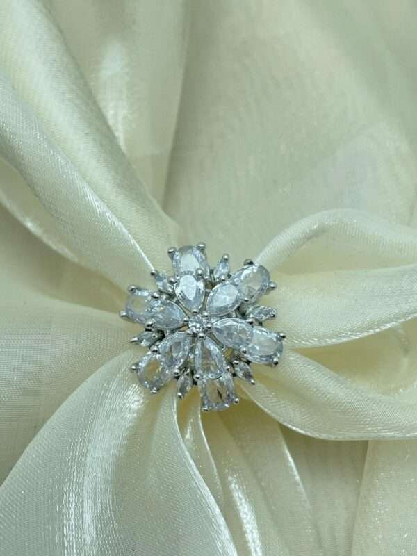 AD Zircon Flower Ring - Image 6