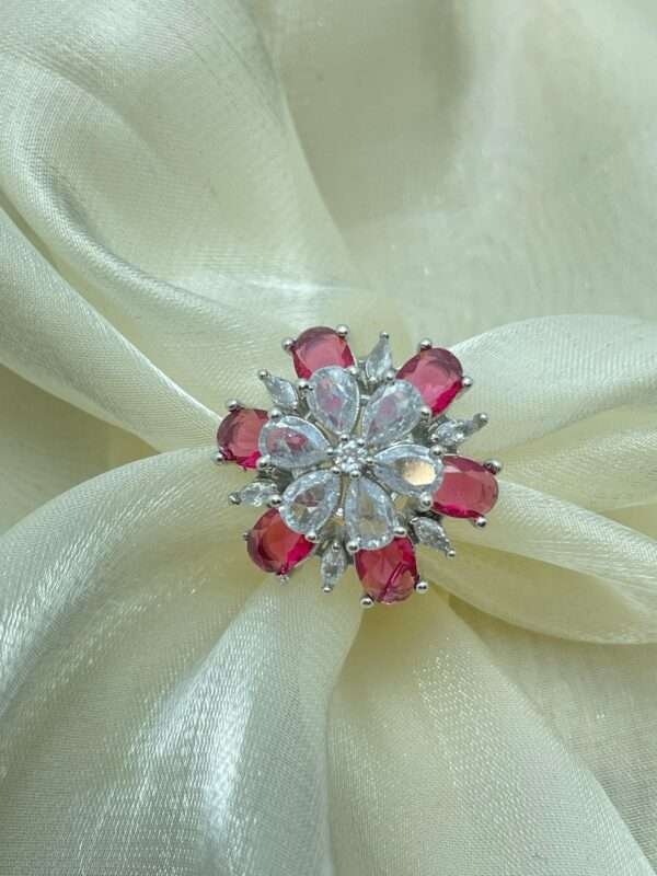 AD Zircon Flower Ring - Image 4