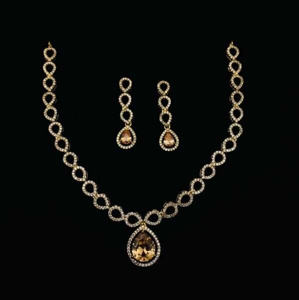 AD Microstone Droplet Necklace Set - Image 3