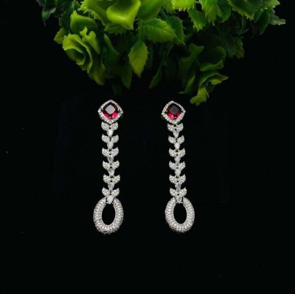 American Diamond Long Droplet Earring